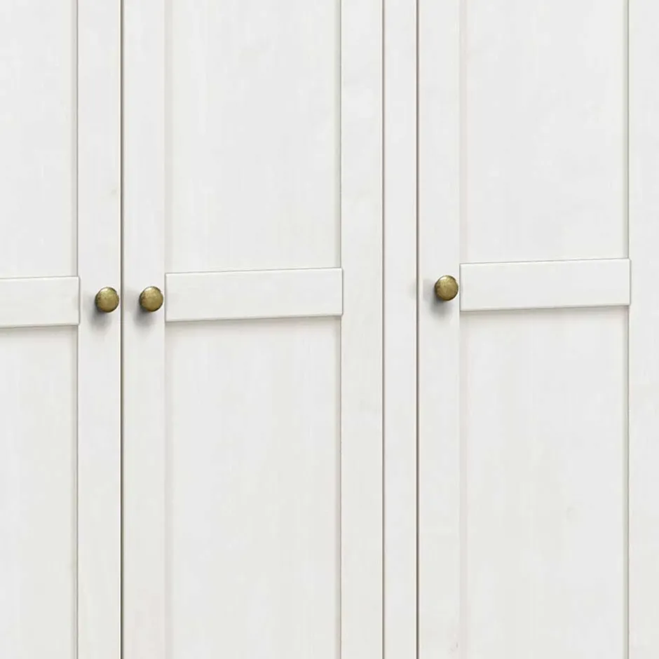 Pharao24 Landhaus Kleiderschrank Janana> Massivholzmöbel|Drehtürenschränke