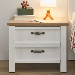 Nachtkommoden|Nachttisch*Pharao24 Landhaus Nachtschrank Drienna