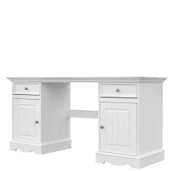 Computertische|Jugendschreibtische*Pharao24 Landhaus Schreibtisch weiss Vomano