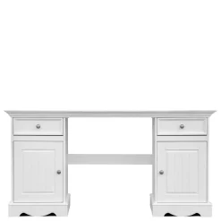 Computertische|Jugendschreibtische*Pharao24 Landhaus Schreibtisch weiss Vomano