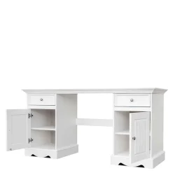 Computertische|Jugendschreibtische*Pharao24 Landhaus Schreibtisch weiss Vomano