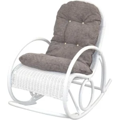 Wohnzimmer Sessel*Pharao24 Landhaus Stil Schaukelstuhl Adea