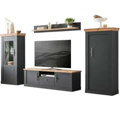 Pharao24 Landhaus Stil Wohnwand Saridio> Wohnwand 300 Cm