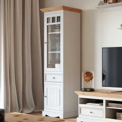 Vitrinenschrank|Stauraumvitrinen*Pharao24 Landhaus Vitrine Renero