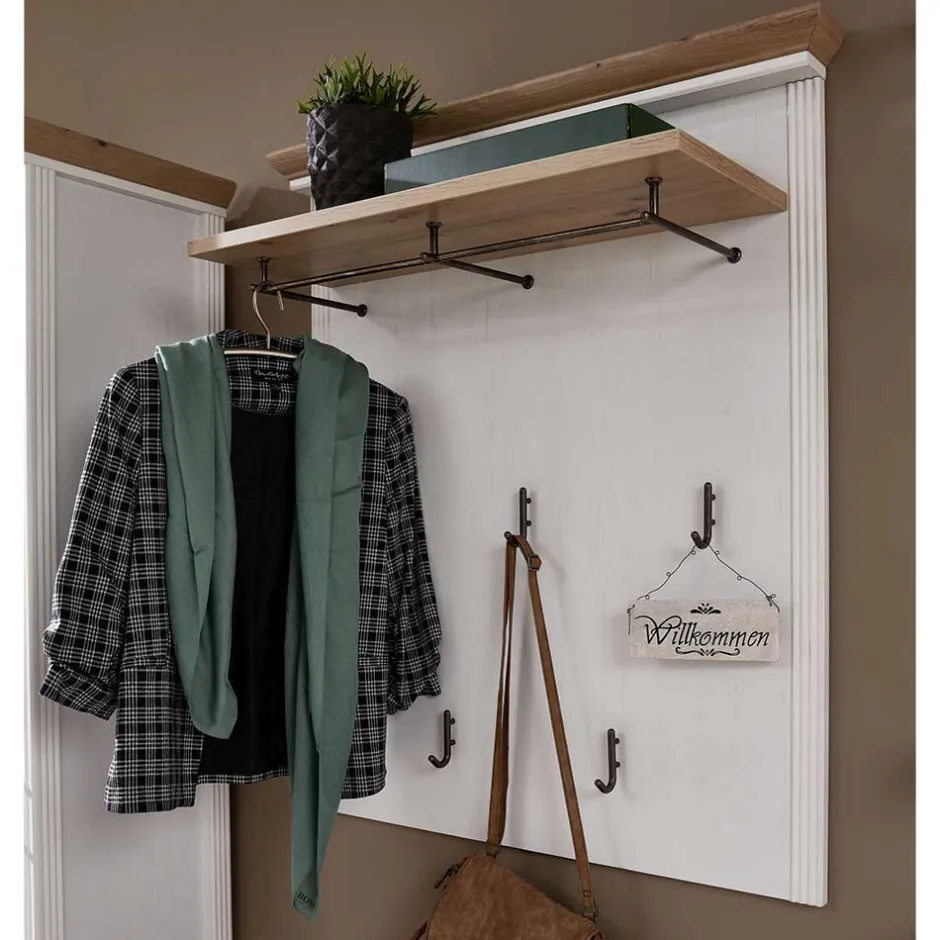 Garderoben Paneele|Wandgarderoben*Pharao24 Landhaus Wandgarderobe Lecara