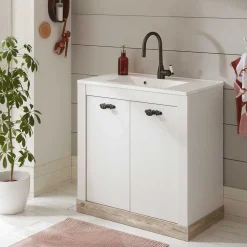 Waschbeckenunterschränke|Bad Unterschränke*Pharao24 Landhaus Waschtisch Atridia