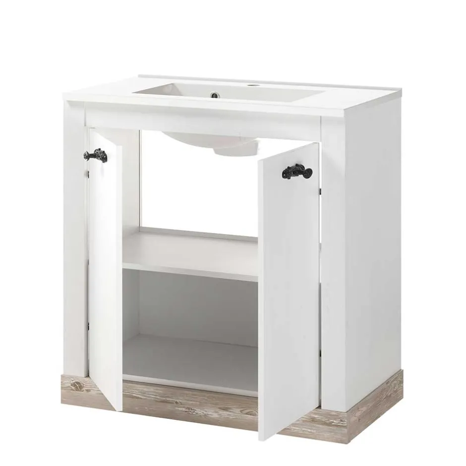 Waschbeckenunterschränke|Bad Unterschränke*Pharao24 Landhaus Waschtisch Atridia