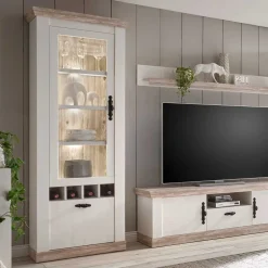 Pharao24 Landhaus Wohnwand Flurencina> Wohnzimmerschrank|Wohnwand 300 Cm