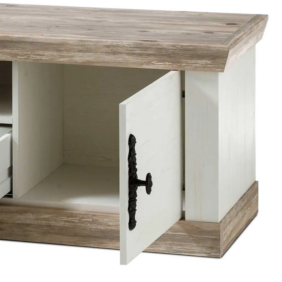 Pharao24 Landhaus Wohnwand Flurencina> Wohnzimmerschrank|Wohnwand 300 Cm