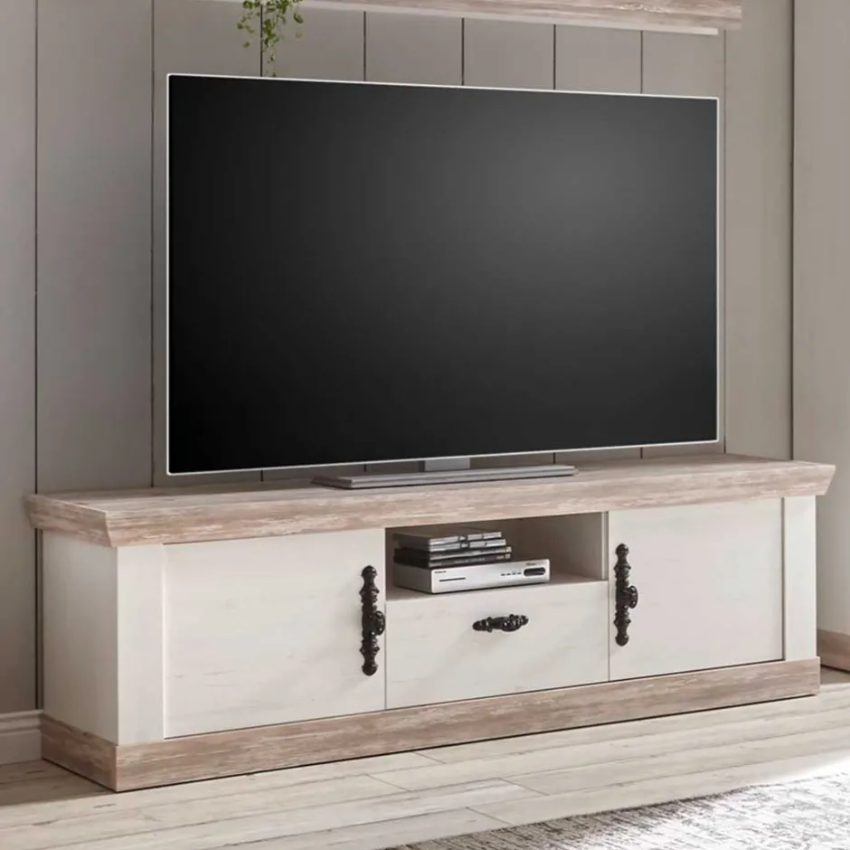 Pharao24 Landhaus Wohnwand Flurencina> Wohnzimmerschrank|Wohnwand 300 Cm