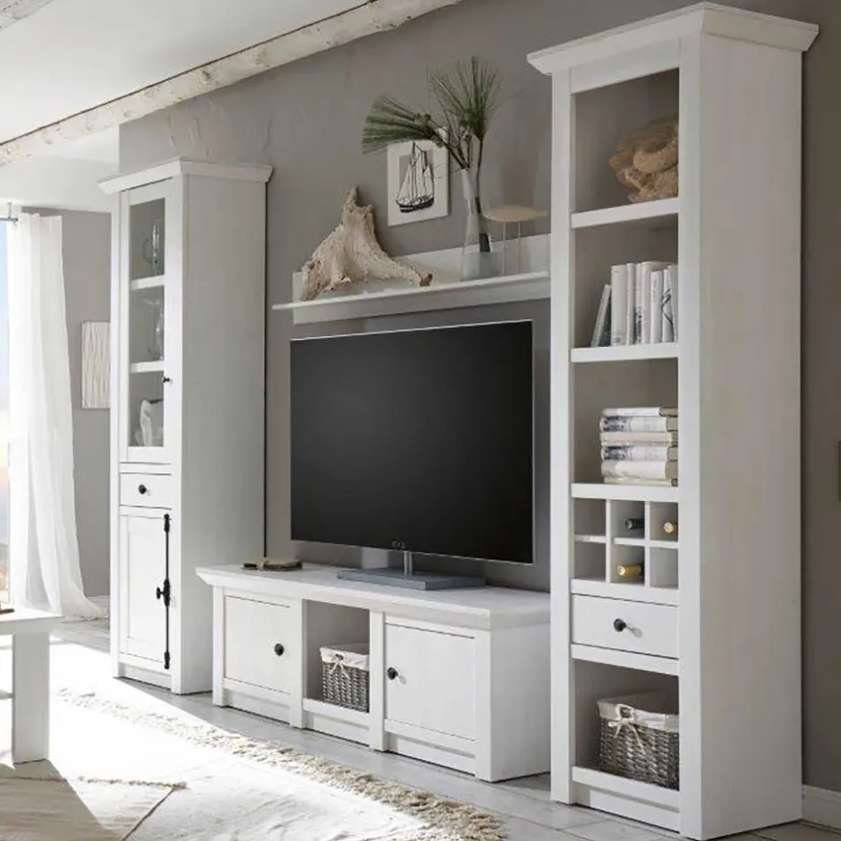 Pharao24 Landhaus Wohnwand Pantina> Wohnwand 300 Cm