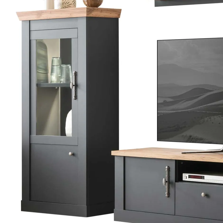 Pharao24 Landhaus Wohnwand Saridio> Wohnwand 350 Cm