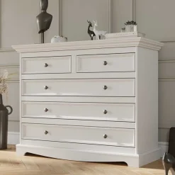 Massivholzmöbel|Küchenkommode*Pharao24 Landhaus Wäschekommode Vomano