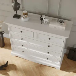 Massivholzmöbel|Küchenkommode*Pharao24 Landhaus Wäschekommode Vomano