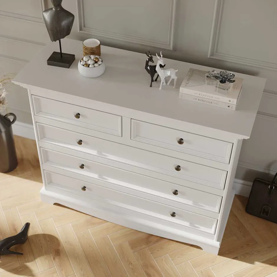 Massivholzmöbel|Küchenkommode*Pharao24 Landhaus Wäschekommode Vomano