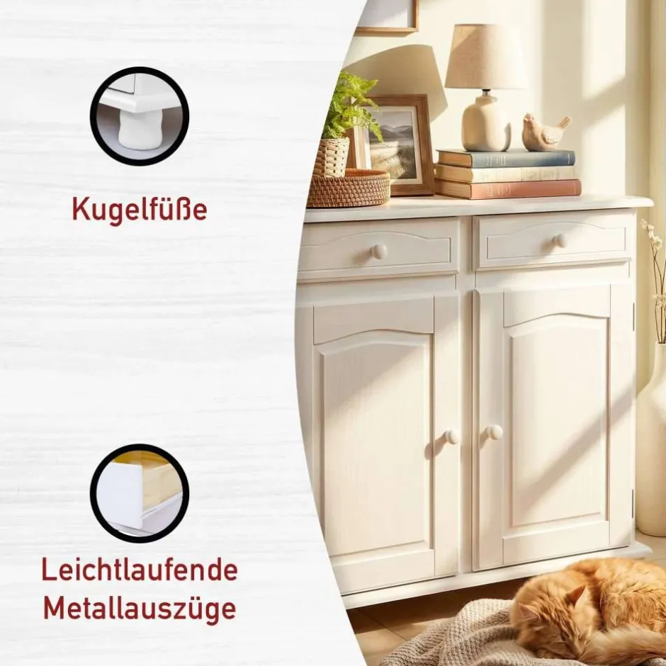 Pharao24 Landhaus-Anrichte Lina> Flurkommoden