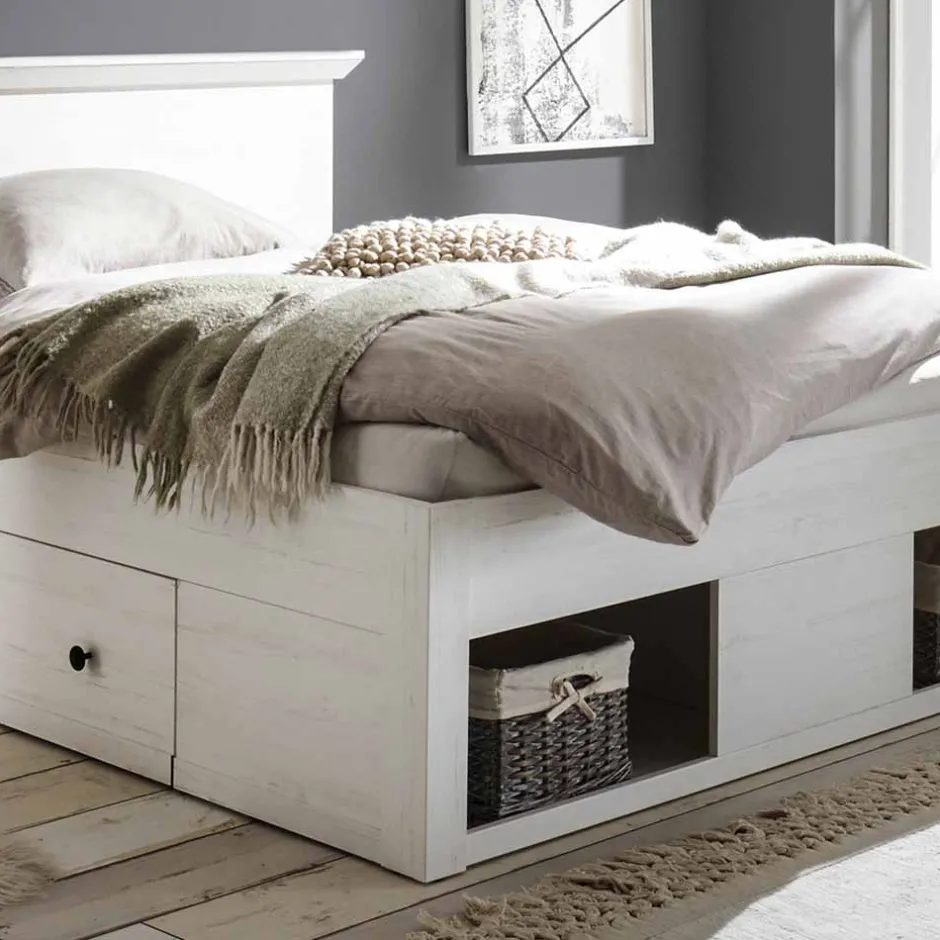 Pharao24 Landhausbett Pantina> Funktionsbetten|Schubkastenbetten