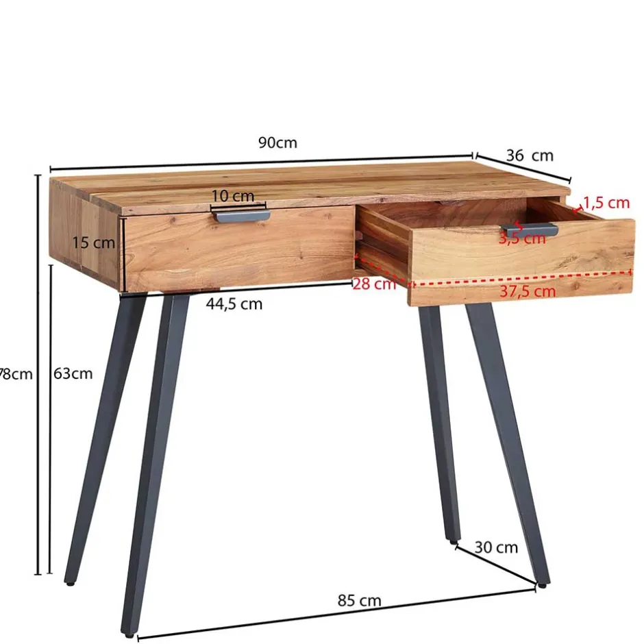 Pharao24 Laptopschreibtisch Kali> Massivholztische|Computertische
