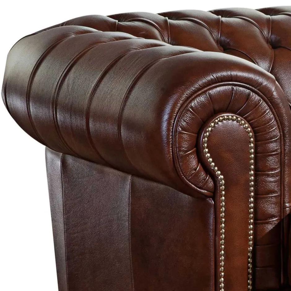 2 Sitzer Sofa*Pharao24 Ledercouch Wengton