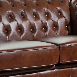 2 Sitzer Sofa*Pharao24 Ledercouch Wengton