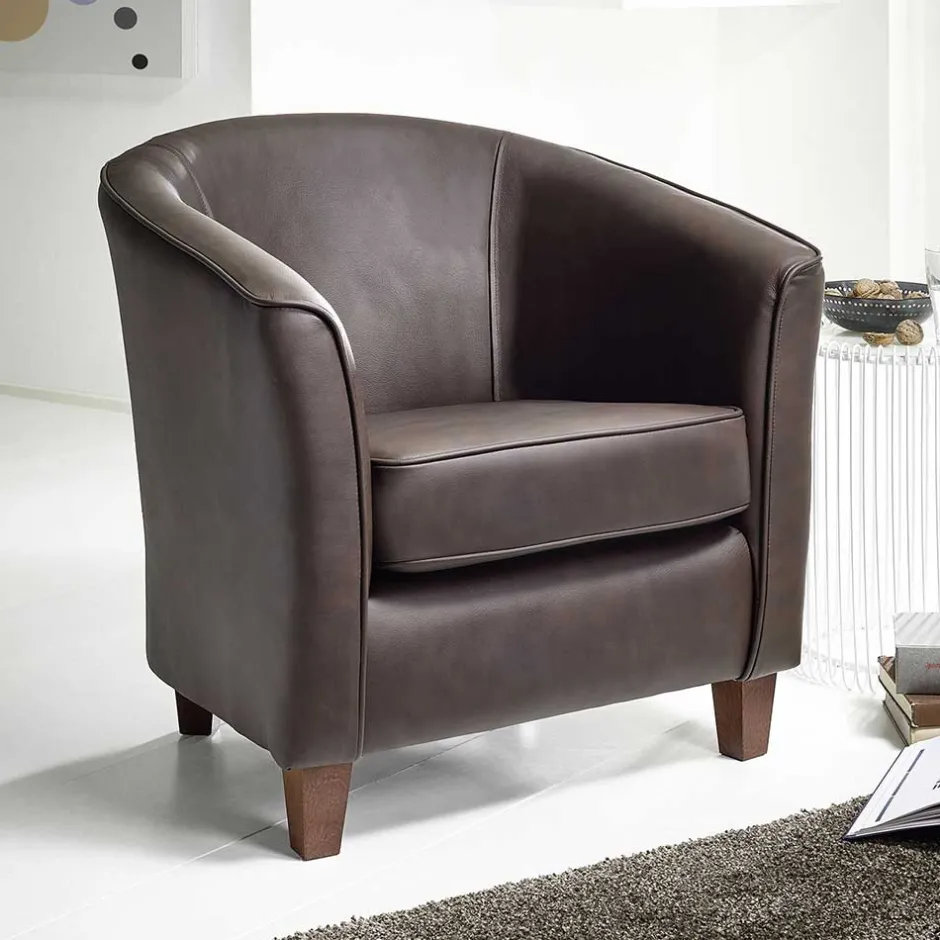 Wohnzimmer Sessel|Polstermöbel*Pharao24 Ledersessel Curta