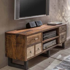 Massivholz Tv Möbel*Pharao24 Loft Lowboard Tamila