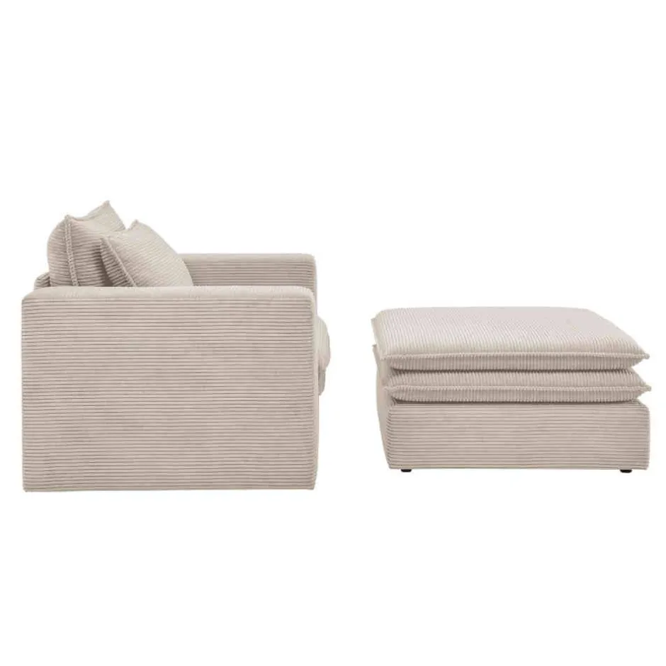 Relaxsessel*Pharao24 Loft Sessel mit Hocker Edance