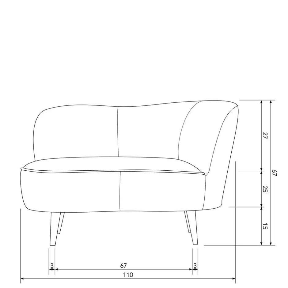 Einzelsofa*Pharao24 Lounge Einsitzer Sofa Corsica