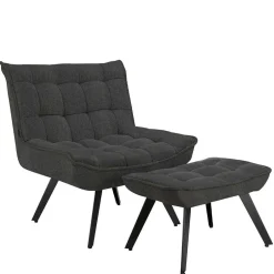 Pharao24 Lounge Sessel mit Hocker Nerella> Wohnzimmer Sessel|Relaxsessel