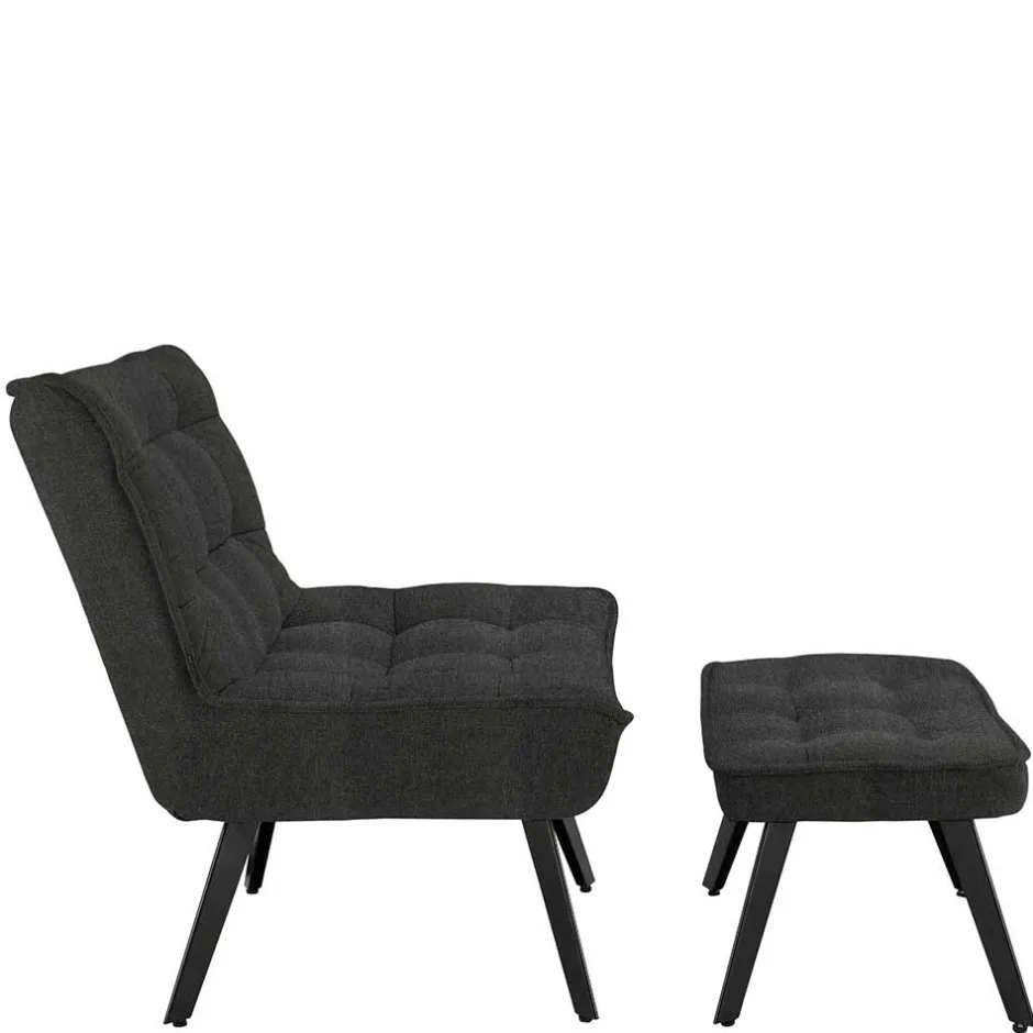 Pharao24 Lounge Sessel mit Hocker Nerella> Wohnzimmer Sessel|Relaxsessel