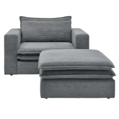 Pharao24 Lounge Sessel mit Hocker Eltusa><noscript><img width=