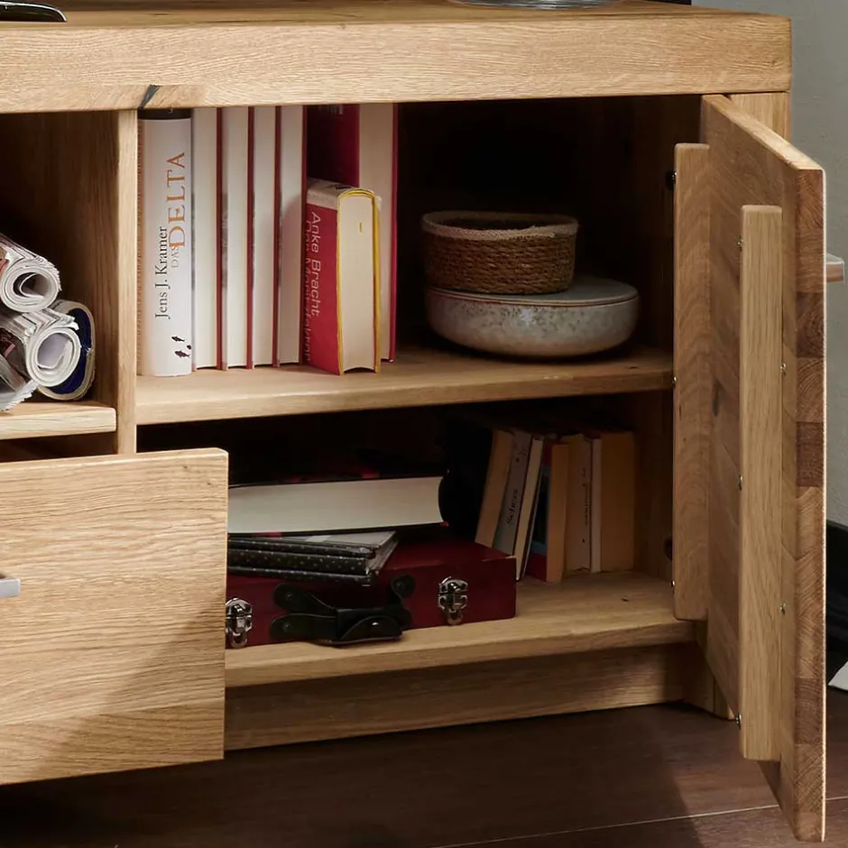 Pharao24 Lowboard Wildeiche Divrina> Massivholz Tv Möbel|Fernsehtische