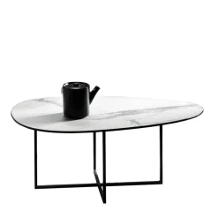 Glastische*Pharao24 Marmor Optik Couchtisch Drobeta