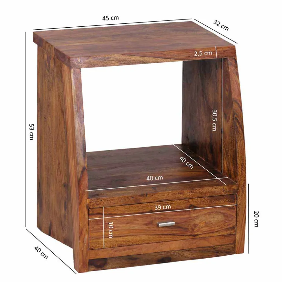 Pharao24 Massiv Nachtschrank Arendal> Nachtkommoden|Nachttisch