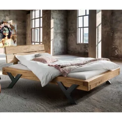 Pharao24 Massives Balkenbett Babsi> Doppelbetten|Massivholzbetten