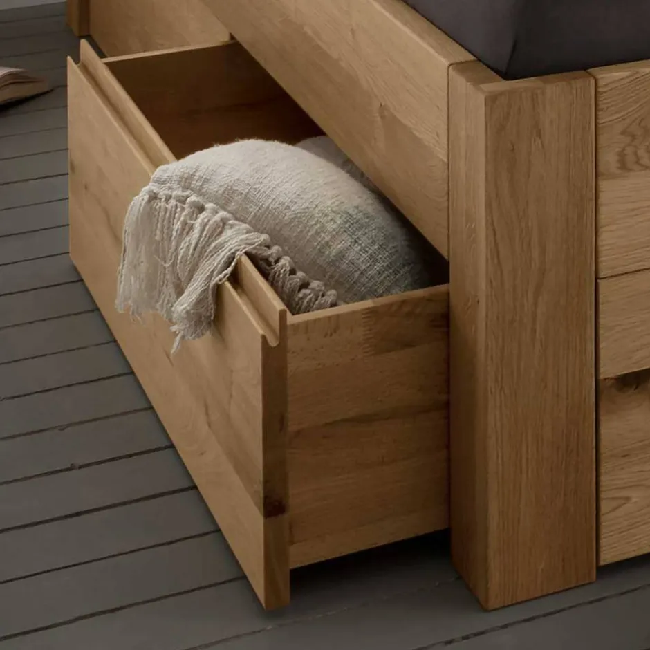 Pharao24 Massives Holzbett Pacurian> Funktionsbetten|Schubkastenbetten