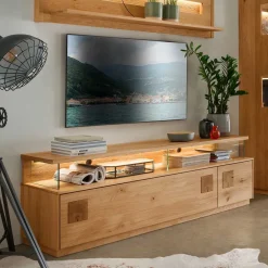 Massivholz Tv Möbel|Fernsehtische*Pharao24 Massives TV Lowboard Onitos