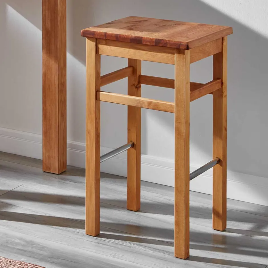 Barmöbel|Barhocker*Pharao24 Massivholz Barhocker Lienna