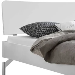 Pharao24 Massivholz Bett in Weiß Olessa><noscript><img width=