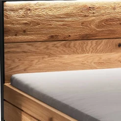 Komfortbetten*Pharao24 Massivholz Bett mit Nachtkonsole Scoddo