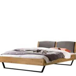 Pharao24 Massivholz Bettgestell mit Polster Etienne> Doppelbetten|Massivholzbetten