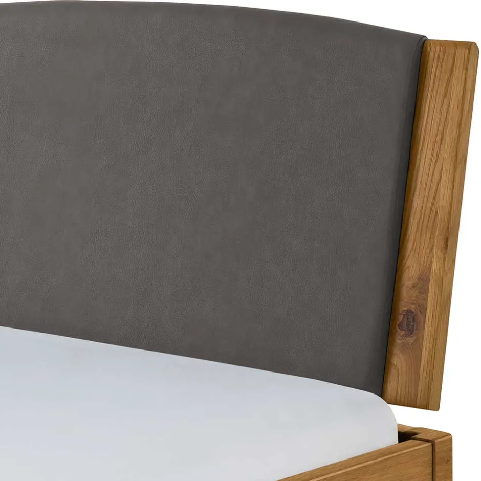 Pharao24 Massivholz Bettgestell mit Polster Etienne> Doppelbetten|Massivholzbetten