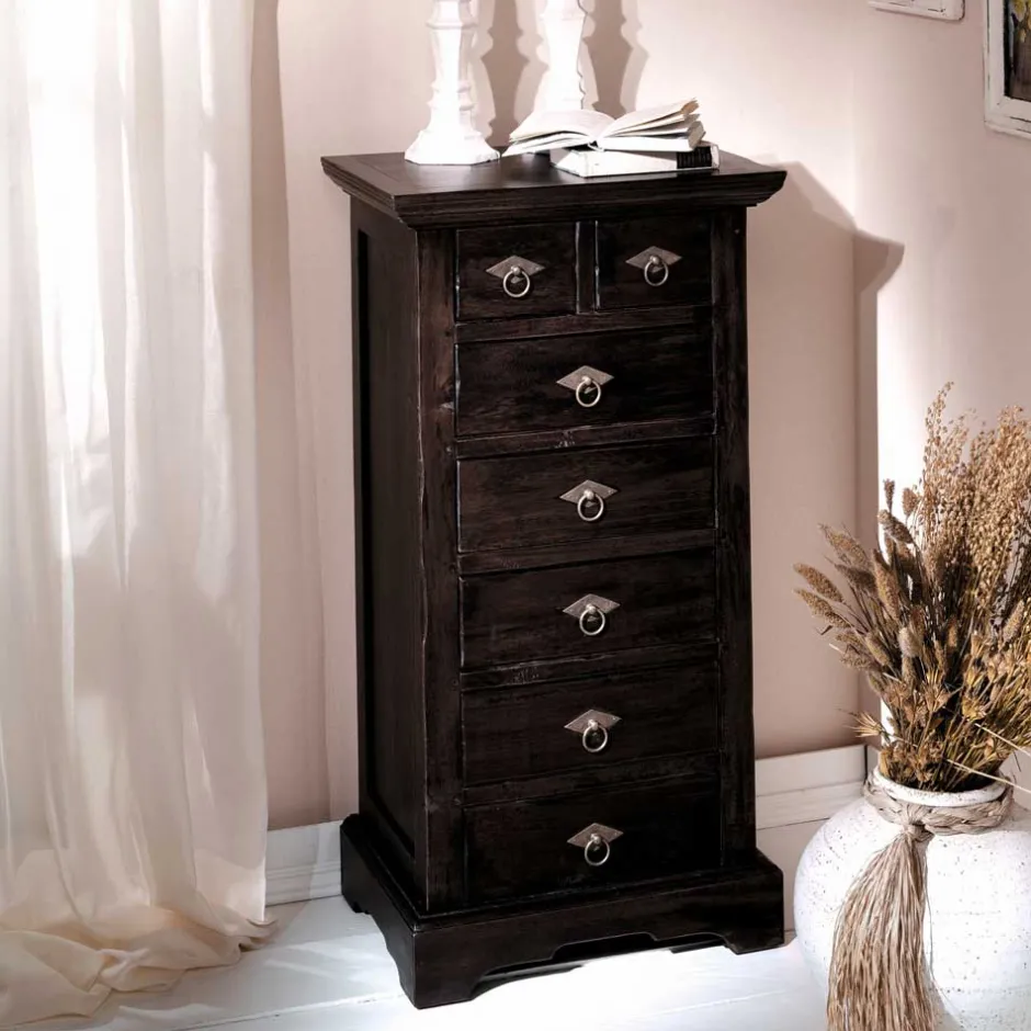 Massivholz Kommoden|Flurkommoden*Pharao24 Massivholz Hochkommode Provence