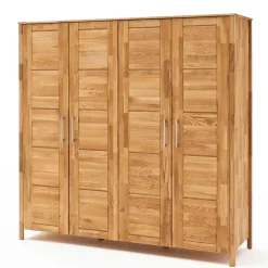 Pharao24 Massivholz Kleiderschrank Serinos> Massivholzmöbel|Drehtürenschränke