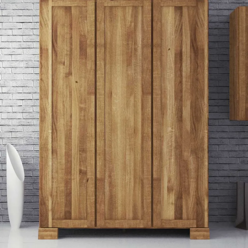 Drehtürenschränke|Massivholz Kleiderschränke*Pharao24 Massivholz Kleiderschrank Sascora