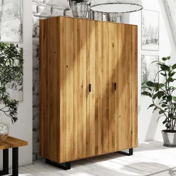 Pharao24 Massivholz Kleiderschrank Vaneri> Drehtürenschränke|Massivholz Kleiderschränke