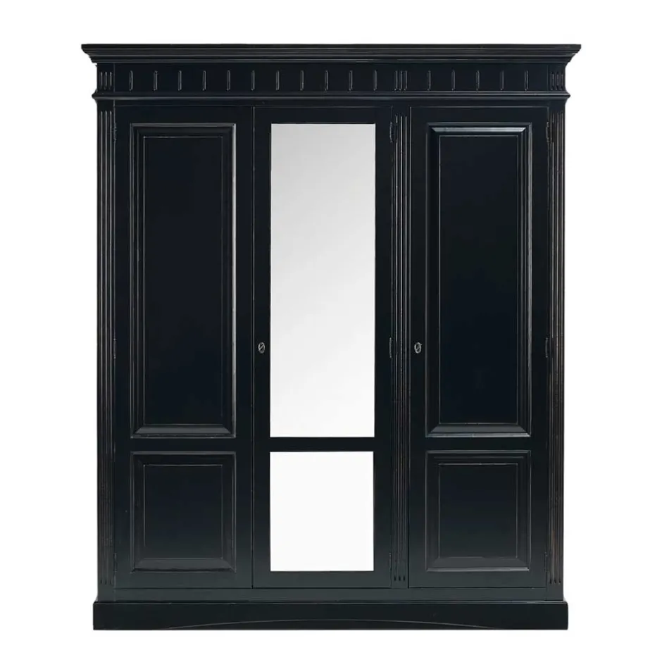 Massivholzmöbel|Drehtürenschränke*Pharao24 Massivholz Kleiderschrank Rambano