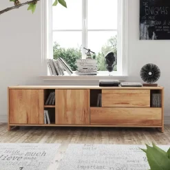 Pharao24 Massivholz Lowboard Bagavano> Fernsehtische|Lowboards