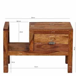 Nachtkommoden|Nachttisch*Pharao24 Massivholz Nachtkonsole Arendal