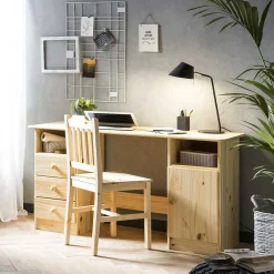 Schreibtische|Computertische*Pharao24 Massivholz Schreibtisch Stopp